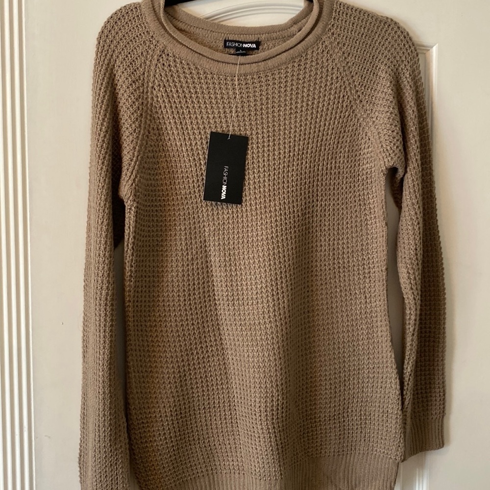 Fashion Nova tan sweater